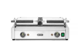 Contactgrill - dubbele versie, HENDI, half glad, half geribd, 230V/3600W, 570x375x(H)216mm