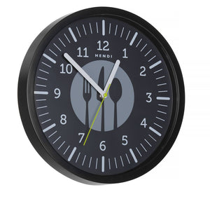 Wandklok, HENDI, designed by Robert Bronwasser, Zwart, ⌀356x(H)45mm