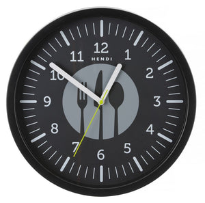 Wandklok, HENDI, designed by Robert Bronwasser, Zwart, ⌀356x(H)45mm