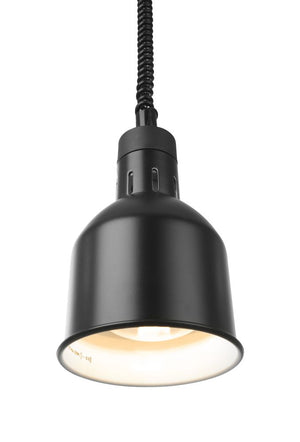 Warmtelamp verstelbaar, cilindrisch, HENDI, Zwart, 230V/375W, ⌀175x(H)250mm