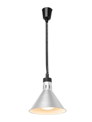 Warmtelamp verstelbaar, conisch, HENDI, Zilver, 230V/375W, ⌀275x(H)250mm