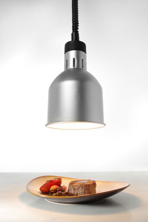 Warmtelamp verstelbaar, cilindrisch, HENDI, Zilver, 230V/375W, ⌀175x(H)250mm