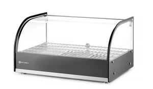 Opzet warmhoudvitrine, HENDI, enkel niveau, Zwart, 230V/800W, 554x376x(H)311mm