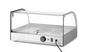 Opzet warmhoudvitrine, HENDI, enkel niveau, Zwart, 230V/800W, 554x376x(H)311mm