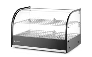 Opzet warmhoudvitrine tweelaags, HENDI, twee niveaus, Zwart, 230V/800W, 554x376x(H)376mm