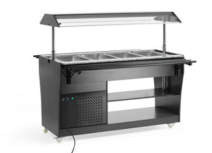 Saladebuffet display, Arktic, GN 1/1, 1490L, 230V/170W, 765x1490x(H)1370mm