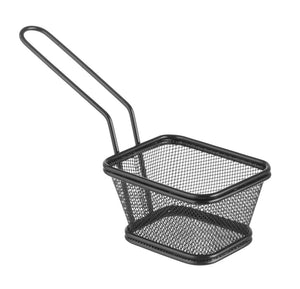 Frituurmandjes miniaturen stapelbaar zwart, HENDI, 105x90x(H)60mm
