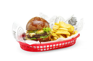 Serveermanden fastfoodstijl, HENDI, Rood, 6 st., 272x175x(H)38mm