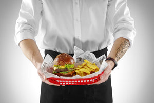 Serveermanden fastfoodstijl, HENDI, Rood, 6 st., 272x175x(H)38mm