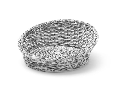 Broodmand rond schuin aflopend, HENDI, Lichtgrijs, ⌀310x(H)120mm