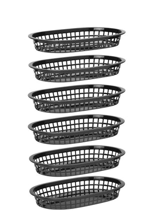 Serveermanden fastfoodstijl, HENDI, Zwart, 6 st., 272x175x(H)38mm