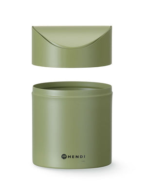 Tafelformaat prullenbak met schommeldeksel, HENDI, 1,2L, Groen, ⌀120x(H)165mm