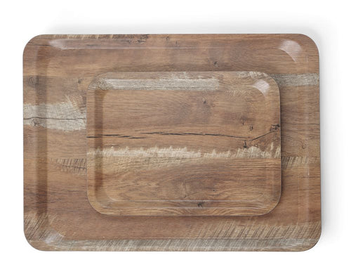 Dienblad van melamine met hout bedrukking, AmerBox, Hout, 240x340mm