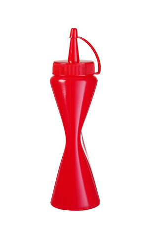 Doseer knijpfles, HENDI, 0,2L, Rood, ⌀50x(H)177mm