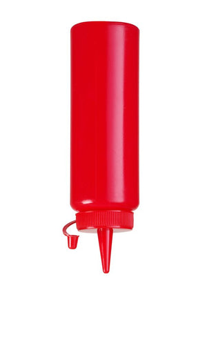 Doseer knijpfles, HENDI, 0,2L, Rood, ⌀50x(H)177mm