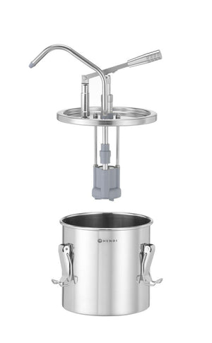 Sauspomp roestvast staal, HENDI, 4,5L, ⌀198x(H)360mm