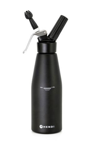 Slagroomapparaat zwart, HENDI, Kitchen Line, 0,95L, Zwart, ⌀95x(H)320mm