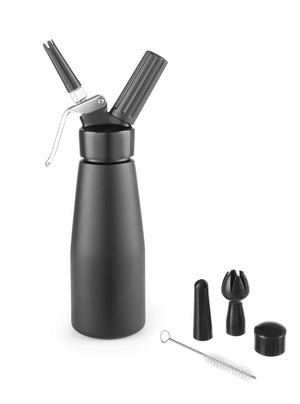 Slagroomapparaat zwart, HENDI, Kitchen Line, 0,5L, Zwart, ⌀80x(H)260mm
