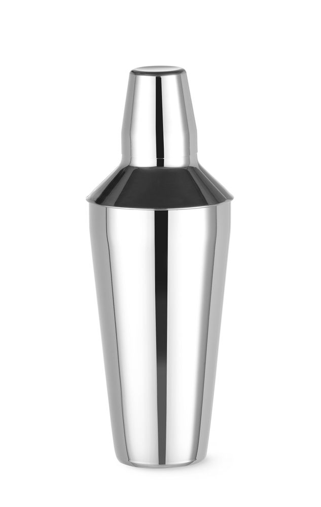 Cobbler shaker 3-delig, BarUp, 0,75L, Zilver, ⌀90x(H)255mm