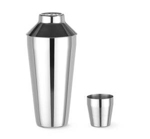 Cobbler shaker 3-delig, BarUp, 0,75L, Zilver, ⌀90x(H)255mm