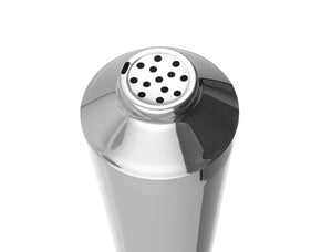 Cobbler shaker 3-delig, BarUp, 0,75L, Zilver, ⌀90x(H)255mm