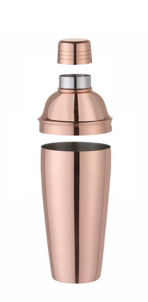 Cobbler shaker 3-delig, BarUp, 0,755L, Koper, ⌀85x(H)240mm