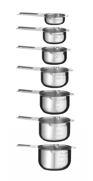 Maatbekers - set van 7 stuks., HENDI, 140x85x(H)52mm