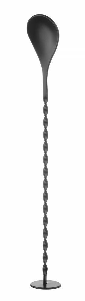 Barlepel met stamper, BarUp, Zwart, 280x35mm