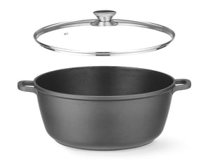 Braadpan met antiaanbaklaag, HENDI, 7L, Zwart, 367x290x(H)122mm
