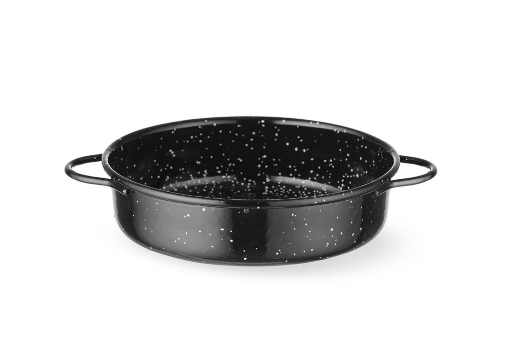 Braadpan, geëmailleerd, HENDI, Zwart, ⌀140x(H)45mm, Rond