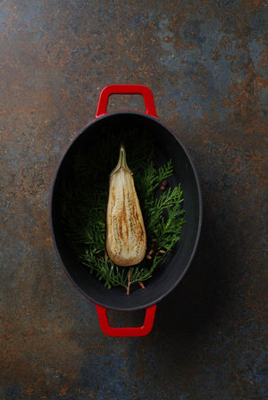 Braadpan geëmailleerd gietijzer, HENDI, 4,4L, Rood, 365x220x(H)115mm, Ovaal