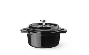 Braadpan geëmailleerd gietijzer, HENDI, 0,27L, Zwart, 130x100x(H)48mm, Rond