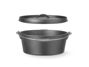 Gietijzeren pan, HENDI, 7,2L, Zwart, ⌀310x(H)130mm, Rond