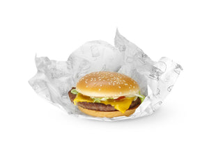 Vetbestendig papier, HENDI, Illustratie fast-food patroon, 500 st., 250x350mm