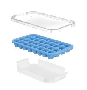 IJsblokjesvorm met deksel en onderplaat, BarUp, Blauw, 337x170mm