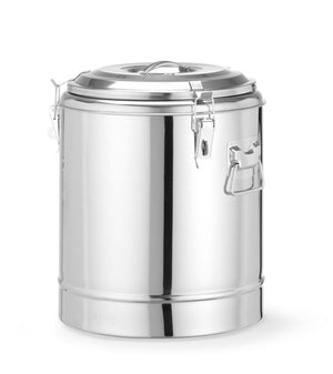 Geïsoleerde draagbare container, HENDI, Kitchen Line, 23L, Zilver, ⌀350x(H)440mm