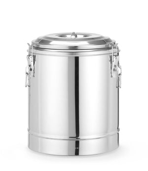 Geïsoleerde draagbare container, HENDI, Kitchen Line, 23L, Zilver, ⌀350x(H)440mm