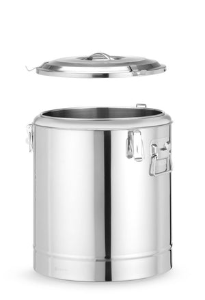 Geïsoleerde draagbare container, HENDI, Kitchen Line, 36L, Zilver, ⌀400x(H)500mm