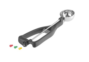 Portioneerlepel voor linkshandigen, Stöckel, 1/30, Zwart, ⌀49mm