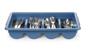Bestekset met bestekbak, HENDI, Blauw, 525x300x(H)95mm, Rechthoekig