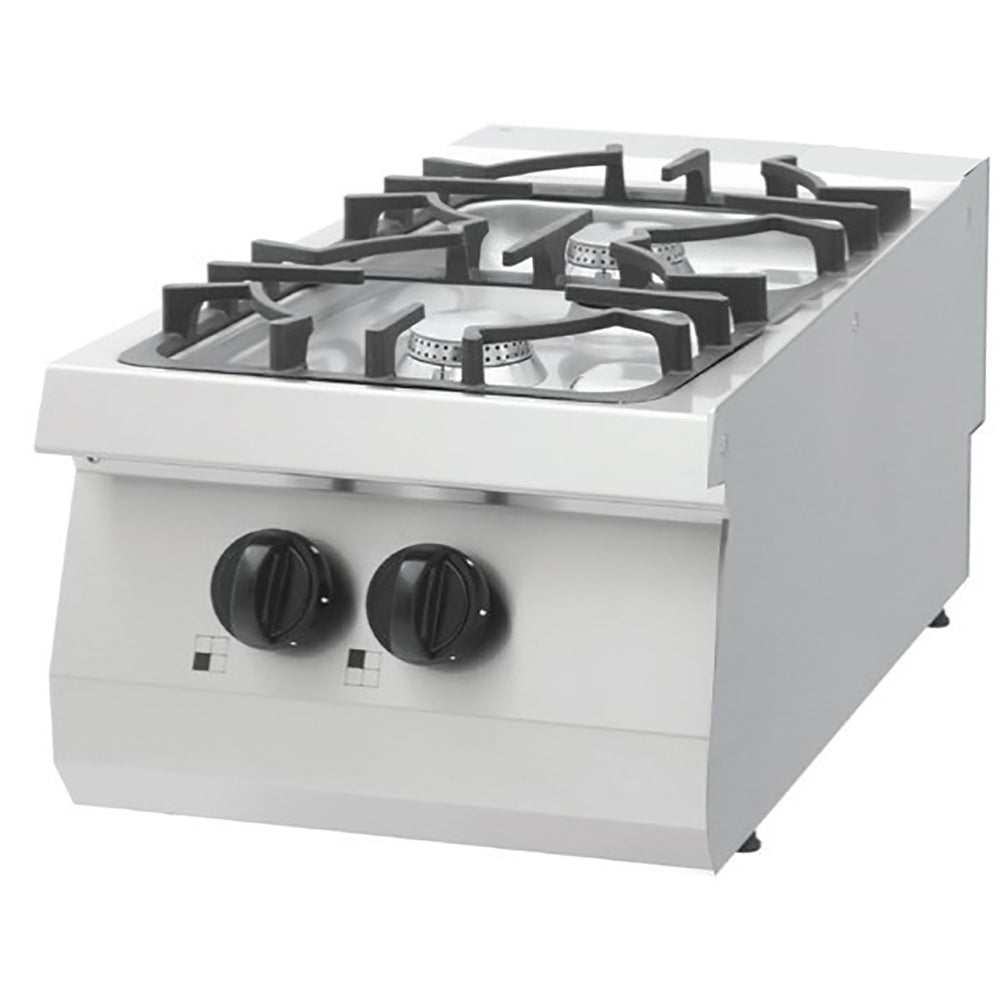 Heavy Duty Kookplaat - 2 Pitten - Enkel - 70 cm Diep - Gas