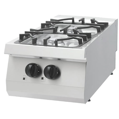 Heavy Duty Kookplaat - 2 Pitten - Enkel - 70 cm Diep - Gas