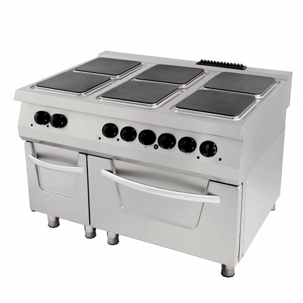 Premium Fornuis - 6 Pitten - Driedubbel - 90 cm Diep - incl. Oven - Elektrisch