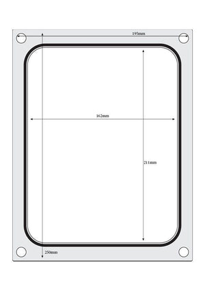 Traysealer matrix, HENDI, container 227x178 mm
