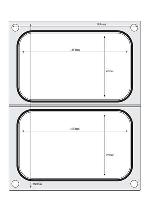 Traysealer matrix, HENDI, 2x container 178x113 mm
