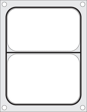 Traysealer matrix, HENDI, Twee-delige container 227x178 mm