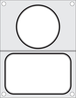 Traysealer matrix, HENDI, 2 containers (1x 178x113 mm, 1x ø115 mm)