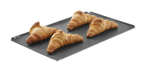 Tray, anti-aanbak, 4 randen, HENDI, Zwart, 600x400x(H)10mm, Rechthoekig