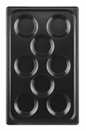 Bakplaat met antiaanbaklaag CONVECTOMAT EGGPLATE., HENDI, GN 1/1, Zwart, 530x325x(H)26mm
