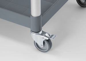 Serveerwagen polypropyleen met 3 bladen, groot, AmerBox, Inclusief zijpanelen, 1010x500x(H)960mm